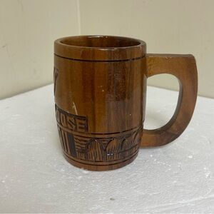 Vintage Hawaii Wooden Stein Mug Souvenir Cup